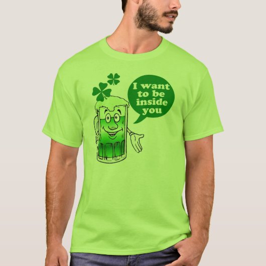 T-shirt Jour vert drôle de bière (Devant)