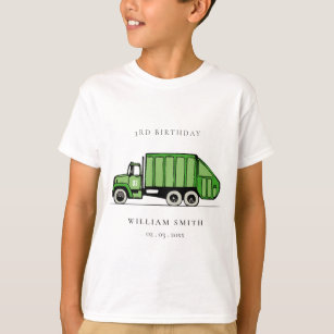 T-shirt Jour vert mignon Garbage Truck Enfants N'importe q