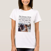T-shirt Journal de la Saint-Valentin personnalisé (Devant)