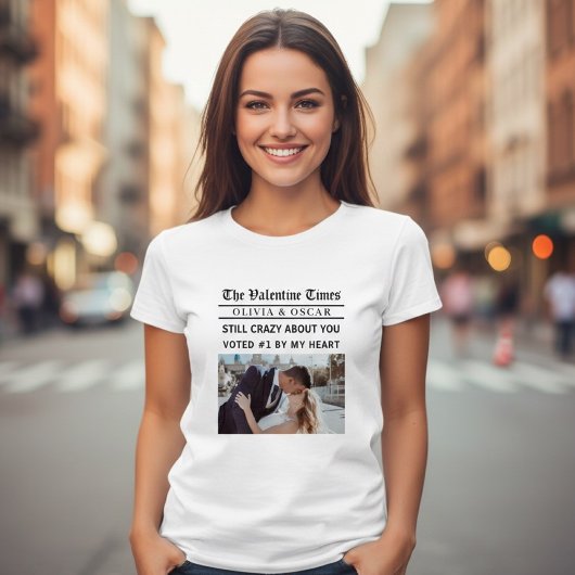 T-shirt Journal de la Saint-Valentin personnalisé
