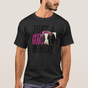T-shirt Journal floral Vache Juste Génisse un peu lunatiqu