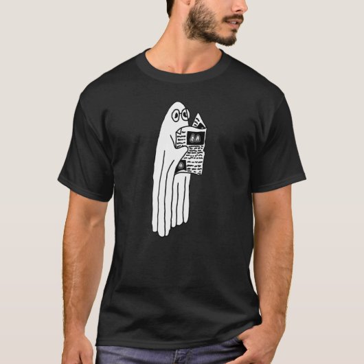 T-shirt Journal Ghost Reading (Devant)