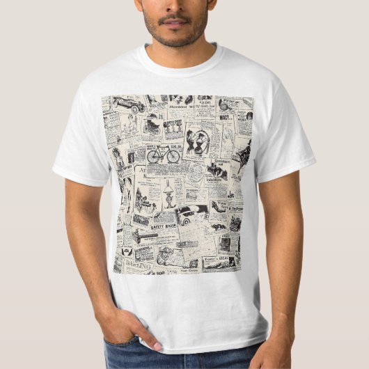 T-shirt Journal vintage (Devant)