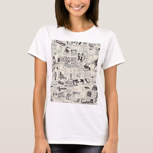 T-shirt Journal vintage (Devant)