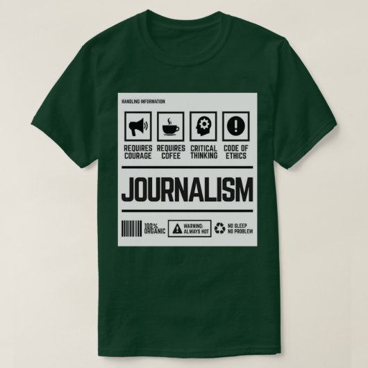 T-shirt journalisme 1 (Design devant)