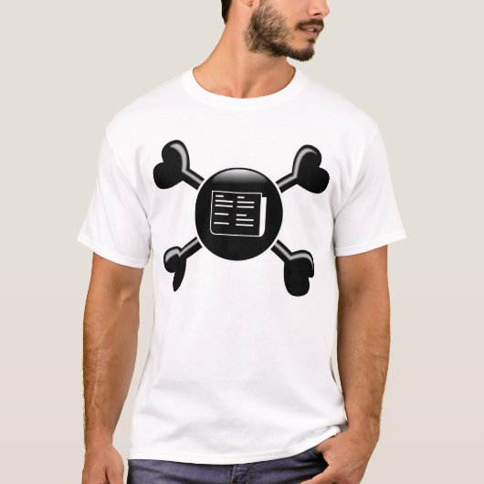 T-shirt Journalisme d'os croisés (Devant)