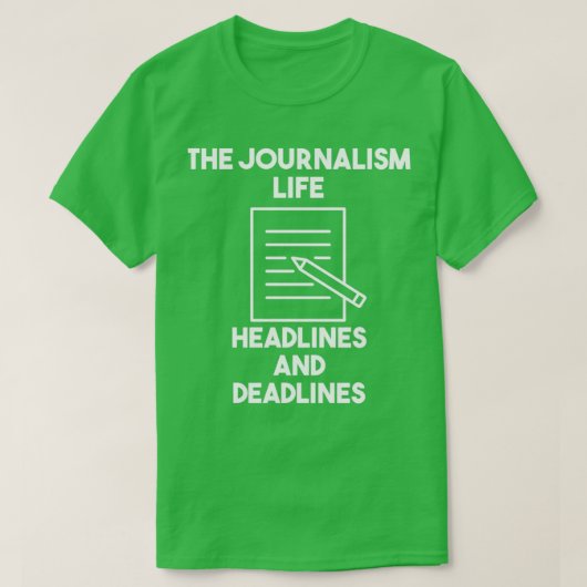 T-shirt Journaliste écrivant 8 (Design devant)