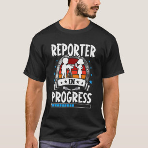 T-shirt Journaliste En Cours Étudiant De Stagiaire