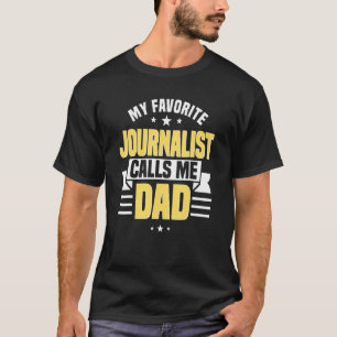 T-shirt Journaliste Papa Écrivain Journalisme Écrivain Pèr