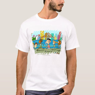 T-shirt Journalistes de TV avec des microphones à la