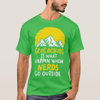 T-shirt Journaux de géocaching Conteneur GPS Sortie Géocac