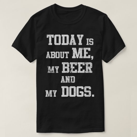 T-shirt Journée avec Chiens et Bière (Design devant)