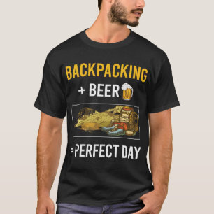 T-shirt Journée de la bière Randonnée Sac à dos Routard