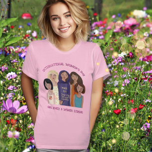 T-shirt Journée de la femme   Fille rose