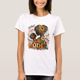 T-shirt Journée de la mère radieuse aimante et nourricière