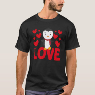 T-shirt Journée de la Saint-Valentin Cœurs Amour Manchot A