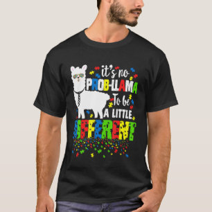 T-shirt Journée de l'autisme Lama C'est pas prob Lama être