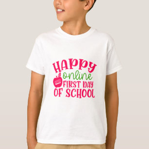T-shirt Journée de l'enseignant Happy en ligne Premier jou