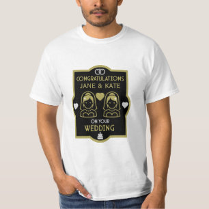 T-shirt Journée de mariage des filles gays