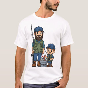 T-shirt Journée de pêche entre père et fils