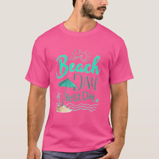 T-shirt Journée de plage à l'aquarelle Meilleure journée 