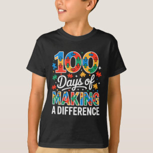 T-shirt Journée de sensibilisation à l'autisme 100e jour d