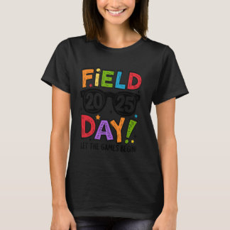 T-shirt Journée de terrain scolaire Que les jeux commencen