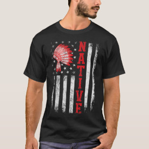 T-shirt Journée des Amérindiens Drapeau États-Unis Cheroke