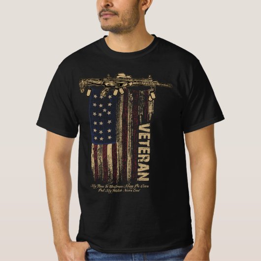 T-shirt journée des anciens combattants avec drapeau améri (Devant)