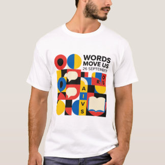 T-shirt Journée des langues Bauhaus Mots géométriques nous