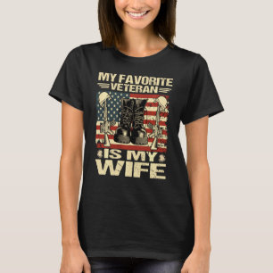 T-shirt Journée des vétérans de la femme Mon vétéran favor