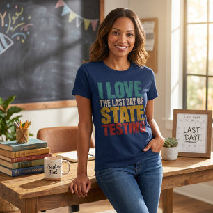 T-shirt Journée drôle de tests d'état Graphique audacieux
