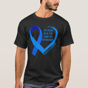 T-shirt Journée du diabète T1D T2D Nous portons du bleu po