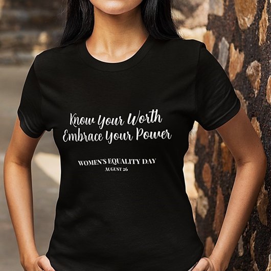 T-shirt JOURNÉE Élégante DE L'ÉGALITÉ DES FEMMES Noires