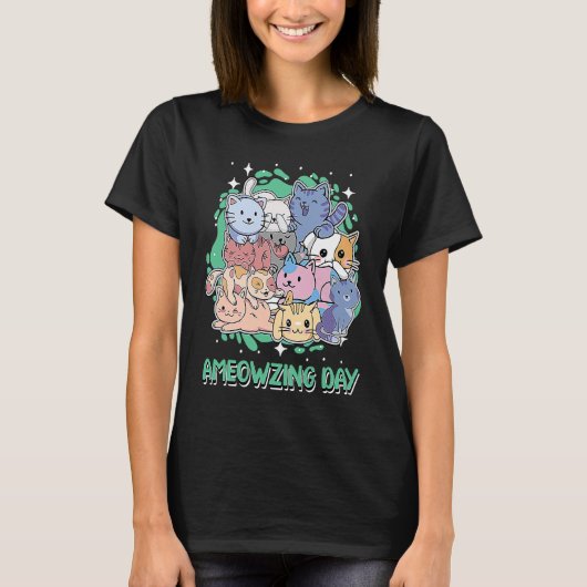 T-shirt Journée incroyable chat Citations positives Chaton (Devant)