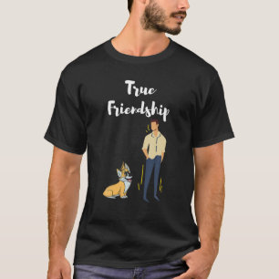 T-shirt Journée internationale de l'amitié Chien et homme