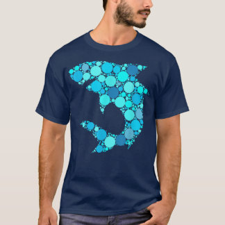 T-shirt Journée internationale du requin bleu Polka Dot