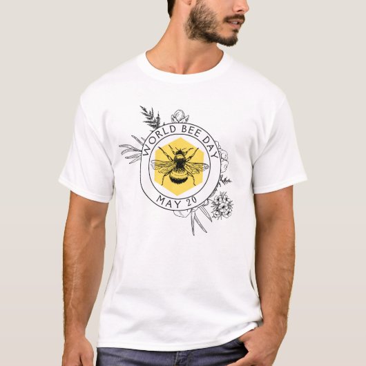 T-shirt Journée mondiale de l'abeille (Devant)