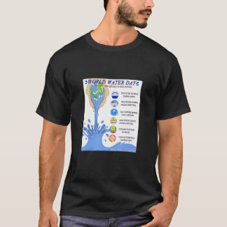 T-shirt Journée mondiale de l'eau Nettoyage Océan Eau Terr