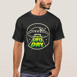 T-shirt Journée Mondiale De L'Ufo Pour Les Femmes Hommes