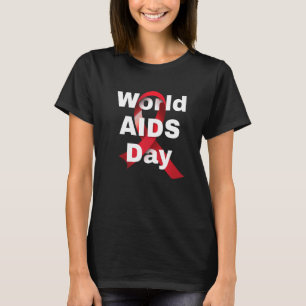 T-shirt Journée mondiale de lutte contre le sida Ruban rou
