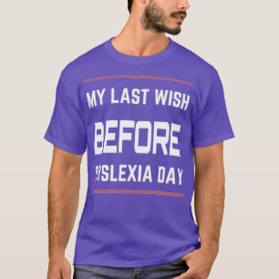 T-shirt Journée mondiale de sensibilisation à la dyslexie