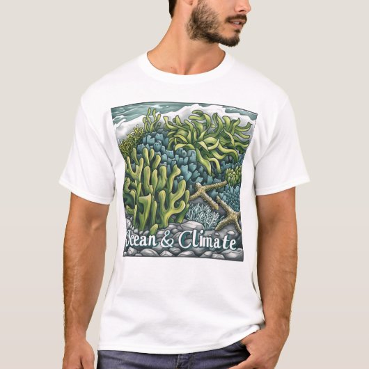 T-shirt Journée mondiale des océans - Coral Reef and Clima (Devant)