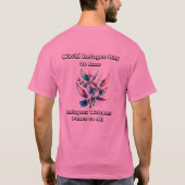 T-shirt Journée mondiale des réfugiés. Bienvenue aux réfug (Dos)