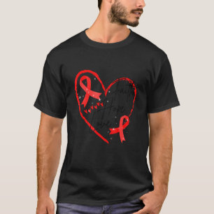 T-shirt Journée Mondiale du Sida Ruban Rouge Faith Hope Lo