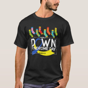 T-shirt Journée mondiale du syndrome de Down 21 mars Bleu 