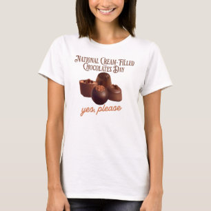 T-shirt Journée nationale des chocolats remplis de crème