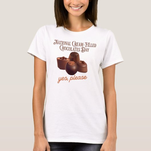 T-shirt Journée nationale des chocolats remplis de crème (Devant)