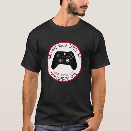 T-shirt Journée nationale des jeux vidéo 12 septembre (Devant)