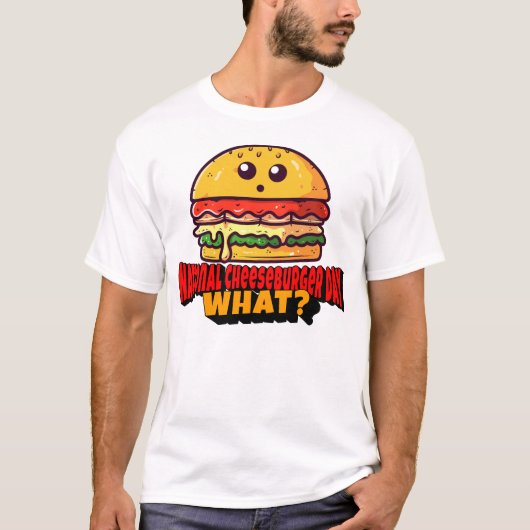 T-shirt Journée nationale du cheeseburger, Quoi ? (Devant)